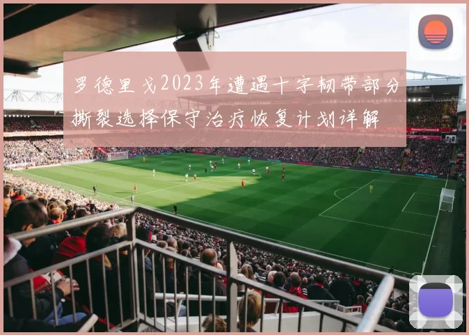 罗德里戈2023年遭遇十字韧带部分撕裂选择保守治疗恢复计划详解